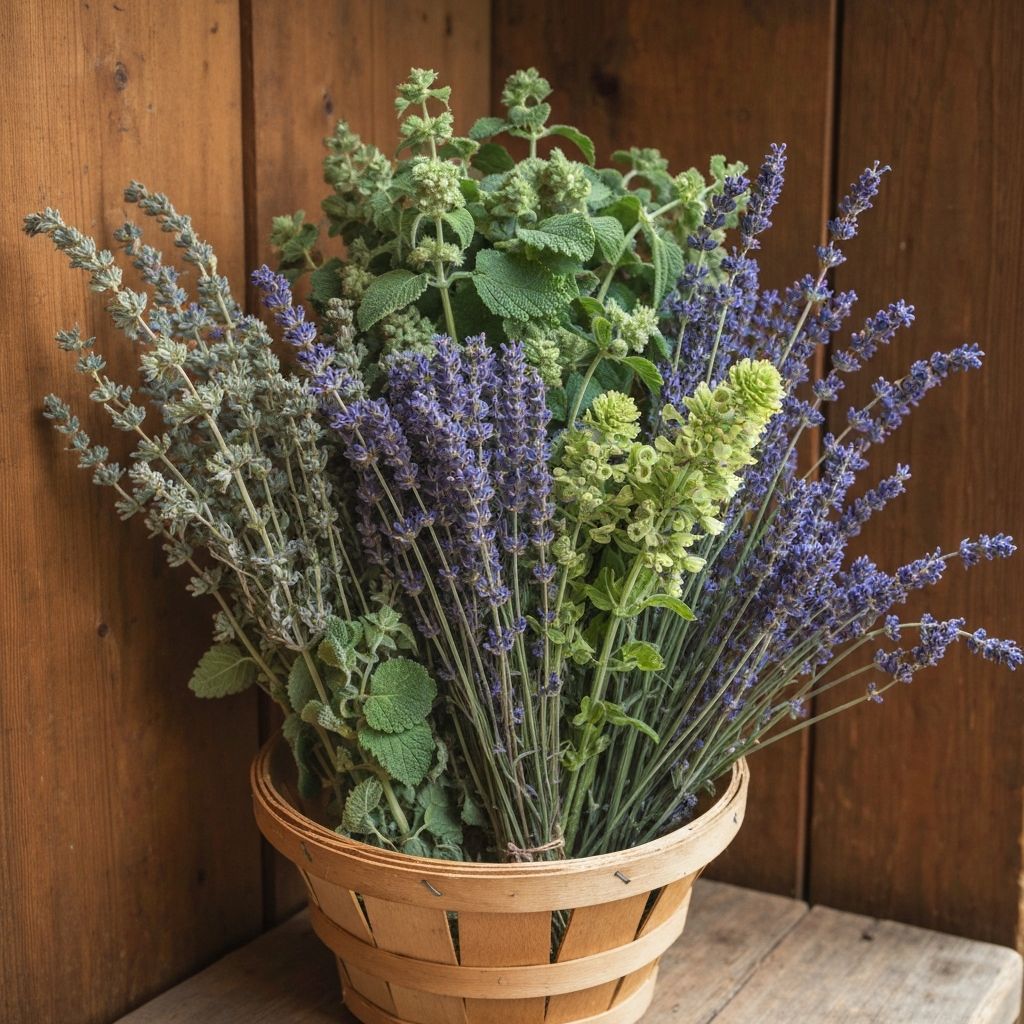 Getrocknete alpine Kräuter