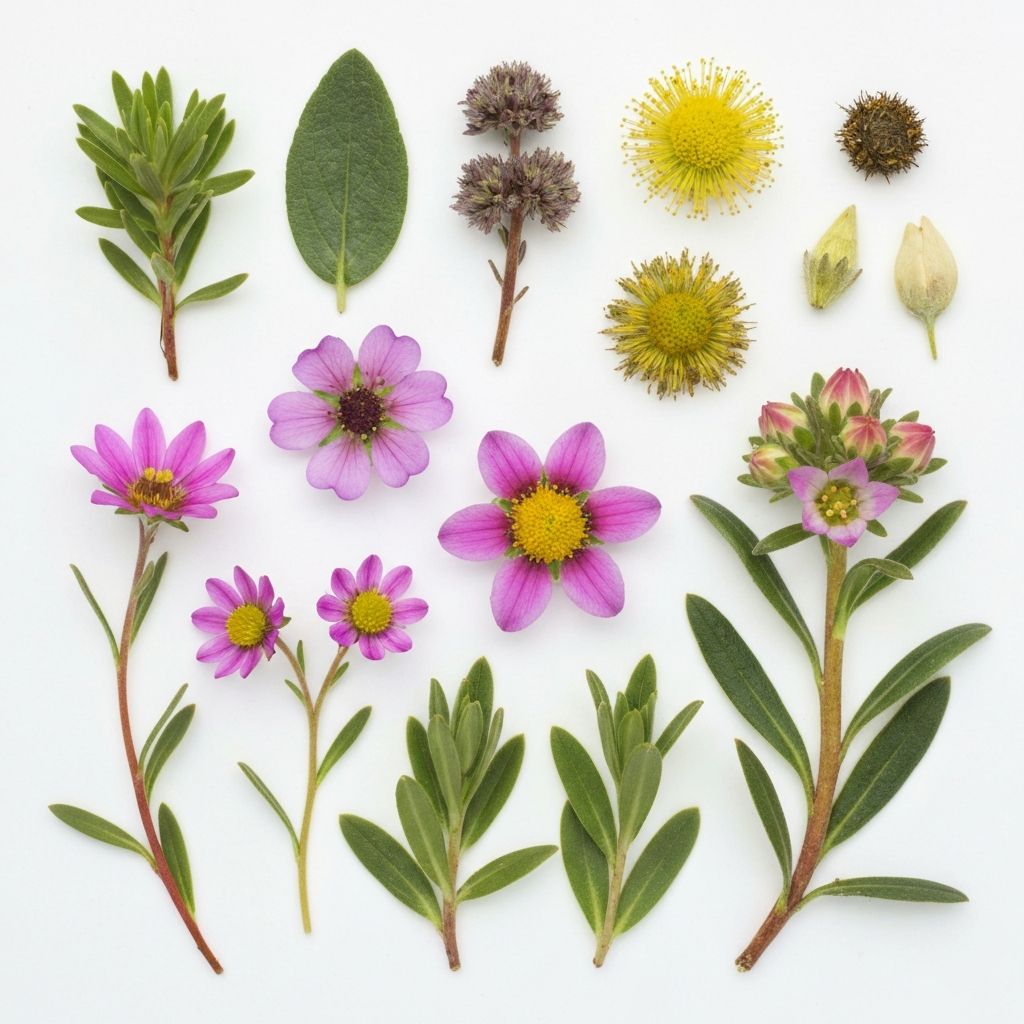 Alpine Pflanzen zur botanischen Untersuchung